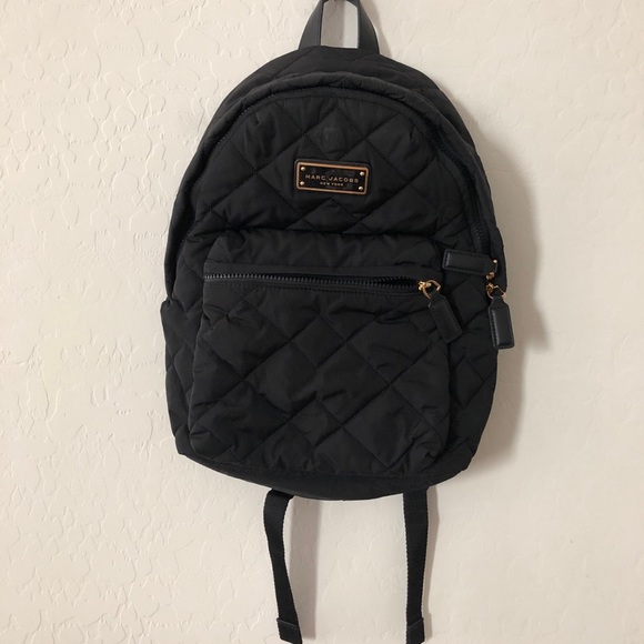 black quilted mini backpack